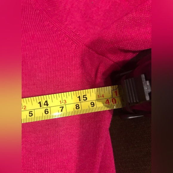 Talbots Delicate Pink Wool Jewel Gold Pink Stone Buttons Cardigan Sz. XS - Picture 9 of 9